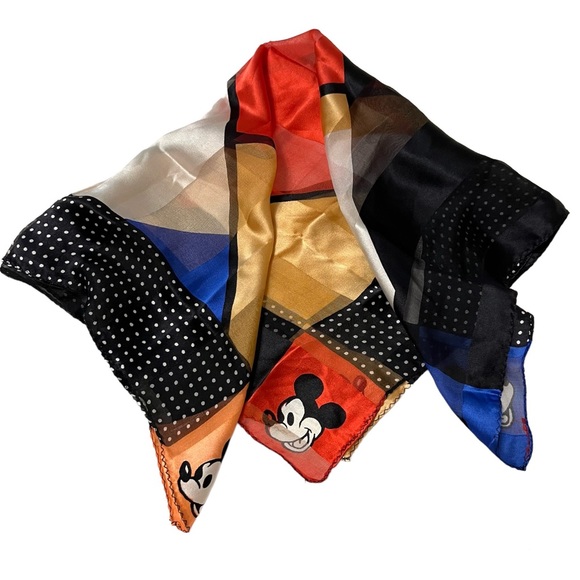100% Silk Mickey Mouse Scarf - Picture 7 of 7